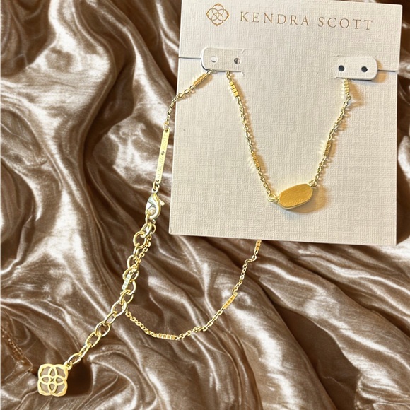 Kendra Scott Gold Tone Necklace NEW with card, Designer Jewelry valentines Gift - Picture 2 of 3